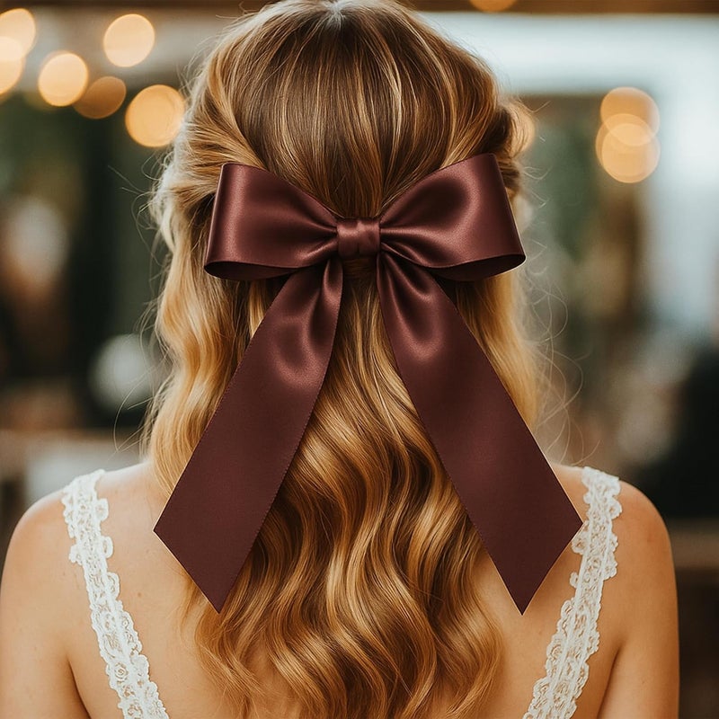 Fullive 1 1/2 Inch Brown Ribbon, 30 Yards Ribbon for Gift Wrapping, Polyester Ribbons for Flower Bouquet for Birthday Holiday Christmas Decorations DIY Bows Wrapping Bouquet Floral Arrangements - Image 4